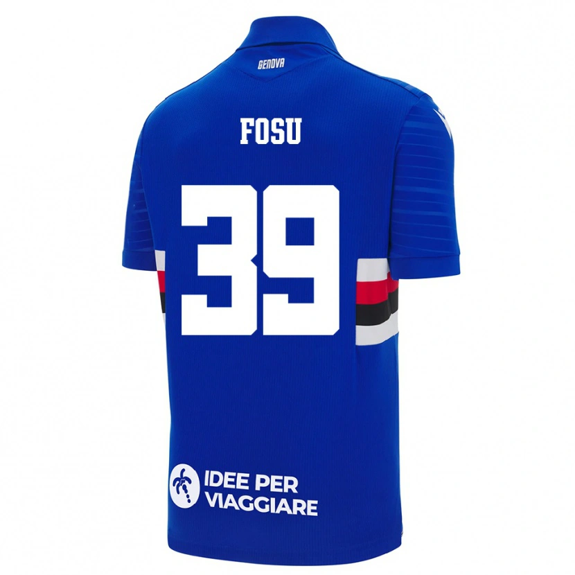 Danxen Criança Camisola Michael Fosu #39 Azul Branco Principal 2025/26 Camisa Brasil