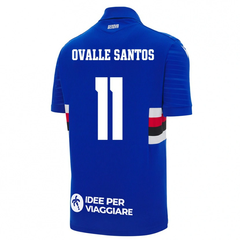 Danxen Criança Camisola Alessandro Ovalle Santos #11 Azul Branco Principal 2025/26 Camisa Brasil
