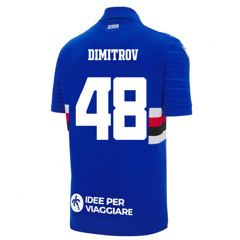 Danxen Criança Camisola Martin Dimitrov #48 Azul Branco Principal 2025/26 Camisa Brasil