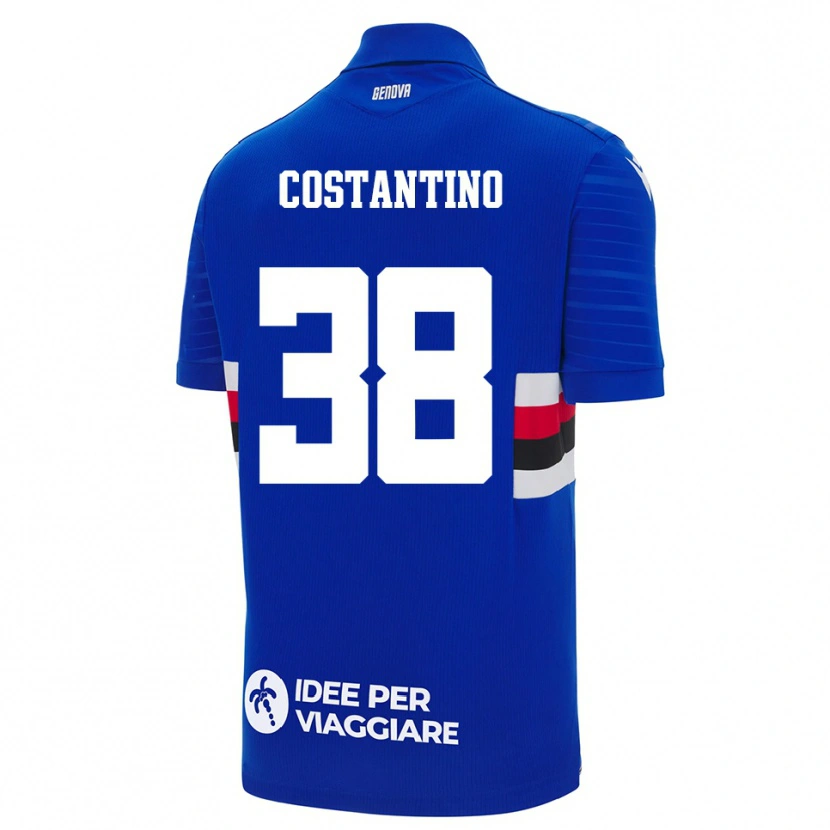 Danxen Criança Camisola Lorenzo Costantino #38 Azul Branco Principal 2025/26 Camisa Brasil