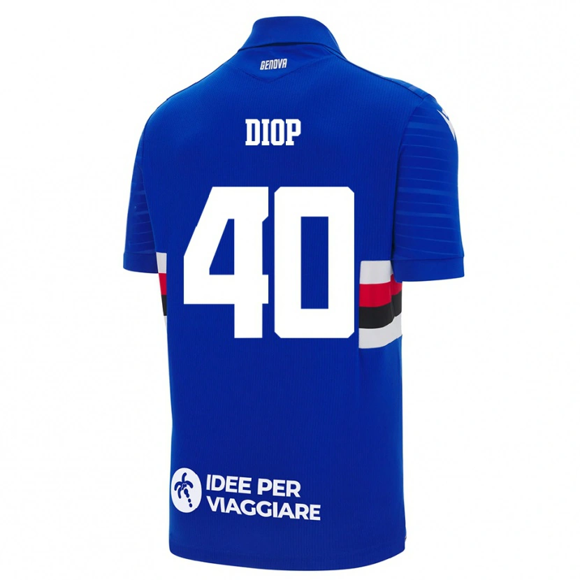 Danxen Criança Camisola Karim Diop #40 Azul Branco Principal 2025/26 Camisa Brasil