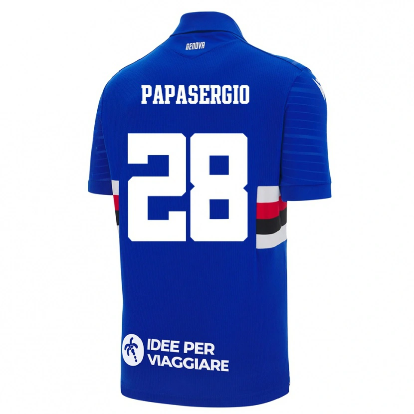 Danxen Criança Camisola Alessio Papasergio #28 Azul Branco Principal 2025/26 Camisa Brasil