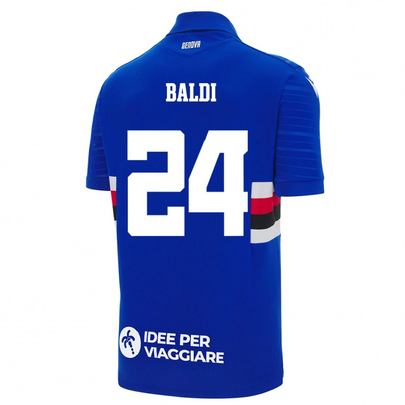Danxen Criança Camisola Sara Baldi #24 Azul Branco Principal 2025/26 Camisa Brasil