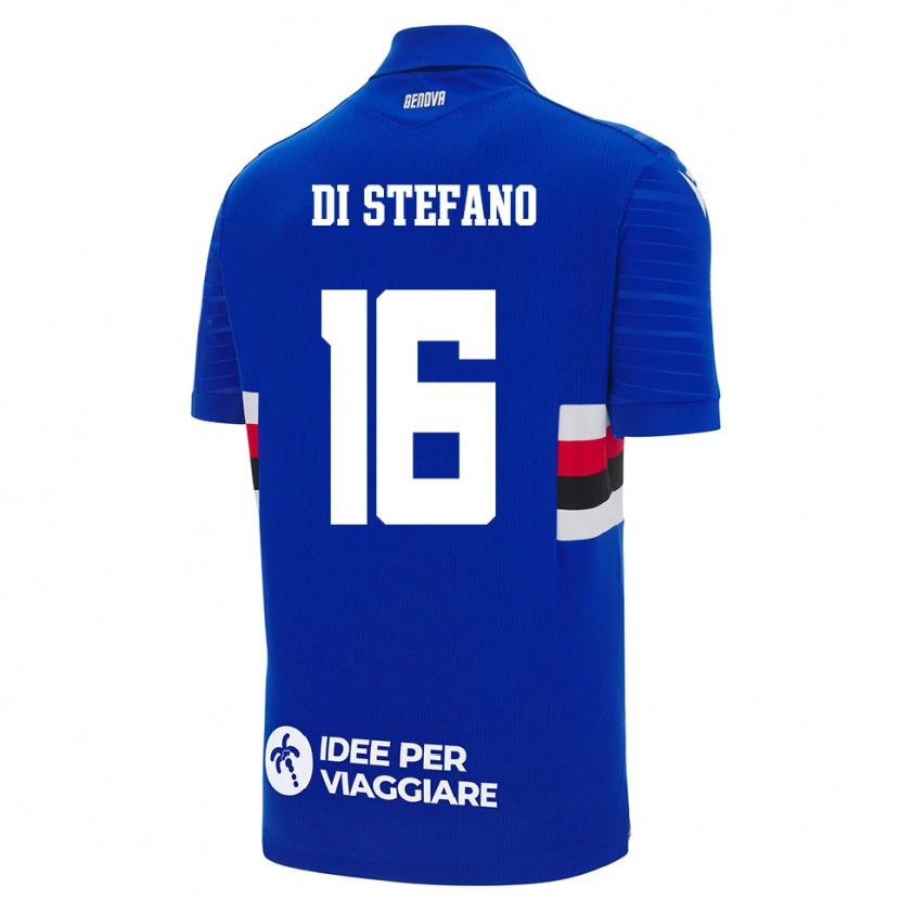 Danxen Criança Camisola Lorenzo Di Stefano #16 Azul Branco Principal 2025/26 Camisa Brasil
