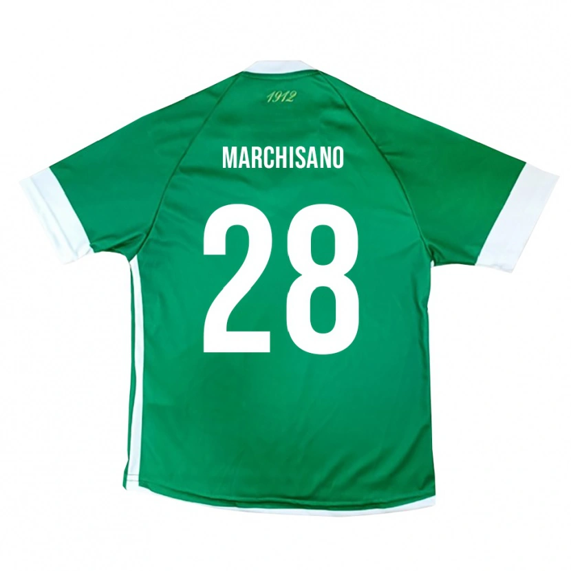 Danxen Criança Camisola Matteo Marchisano #28 Verde Branco Principal 2025/26 Camisa Brasil