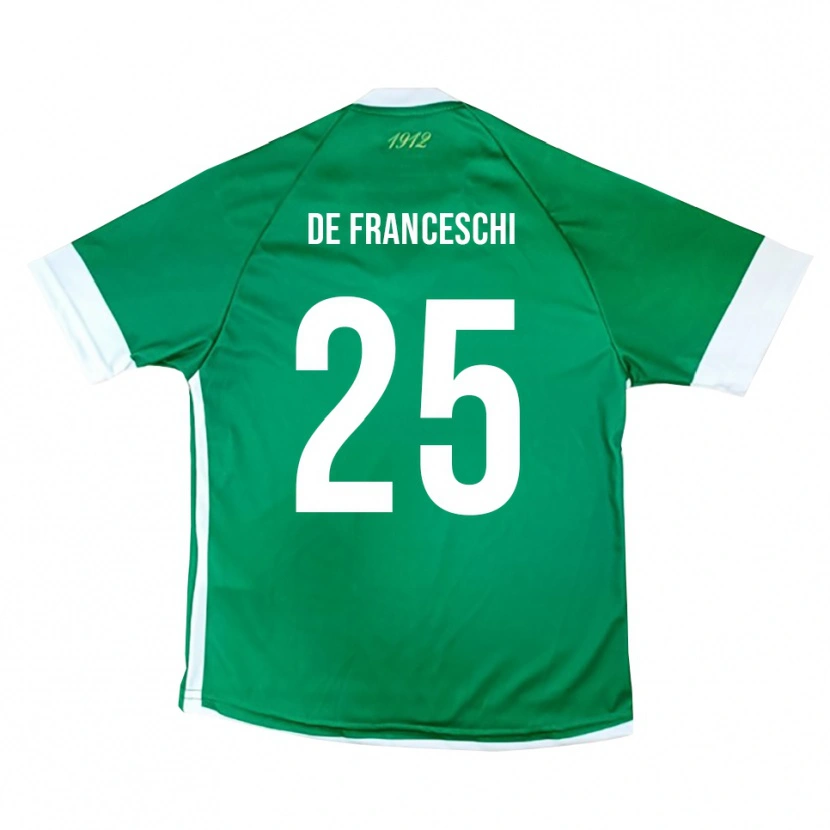 Danxen Criança Camisola Edoardo De Franceschi #25 Verde Branco Principal 2025/26 Camisa Brasil