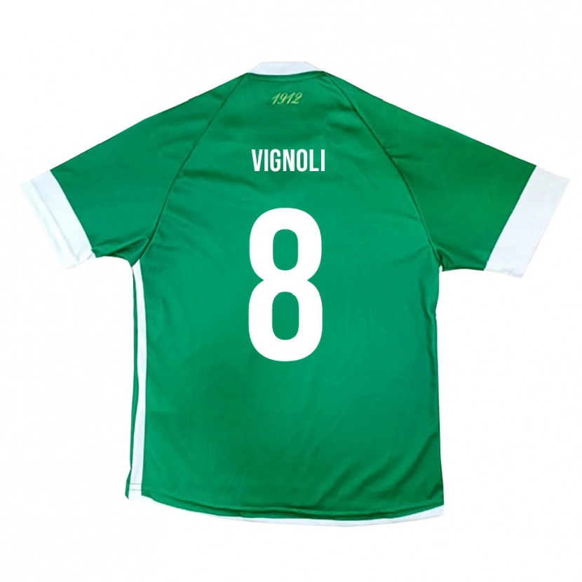 Danxen Criança Camisola Matteo Vignoli #8 Verde Branco Principal 2025/26 Camisa Brasil