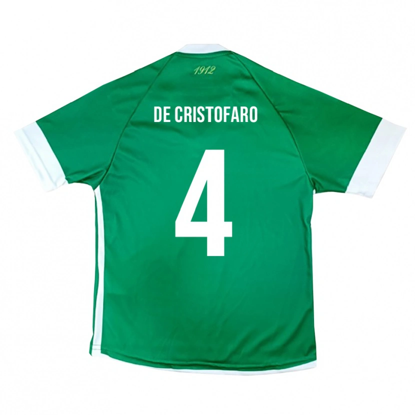 Danxen Criança Camisola Antonio De Cristofaro #4 Verde Branco Principal 2025/26 Camisa Brasil