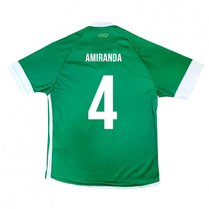 Danxen Criança Camisola Francesco Amiranda #4 Verde Branco Principal 2025/26 Camisa Brasil