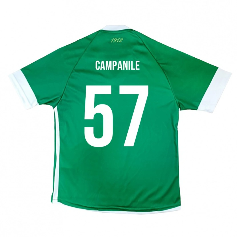 Danxen Criança Camisola Alessandro Campanile #57 Verde Branco Principal 2025/26 Camisa Brasil