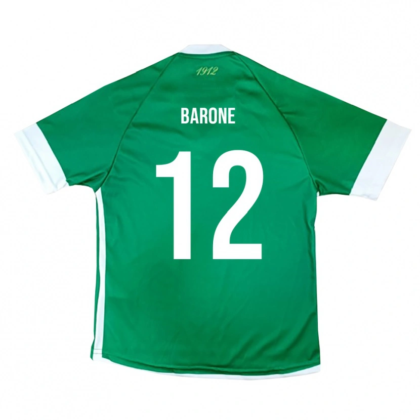 Danxen Criança Camisola Filippo Barone #12 Verde Branco Principal 2025/26 Camisa Brasil