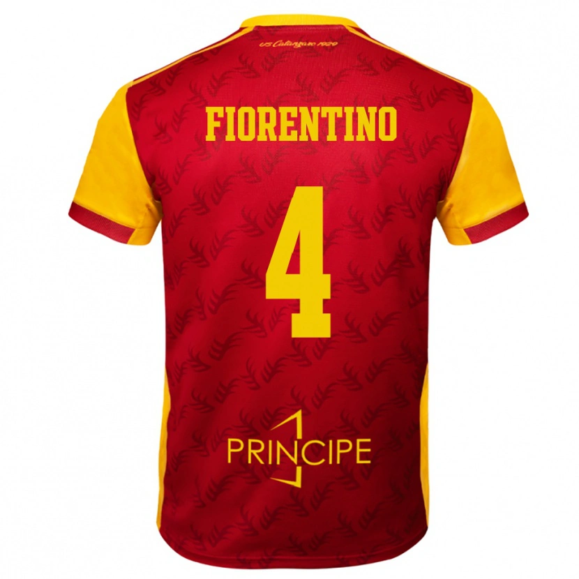 Danxen Criança Camisola Carlo Fiorentino #4 Amarelo Vermelho Principal 2025/26 Camisa Brasil