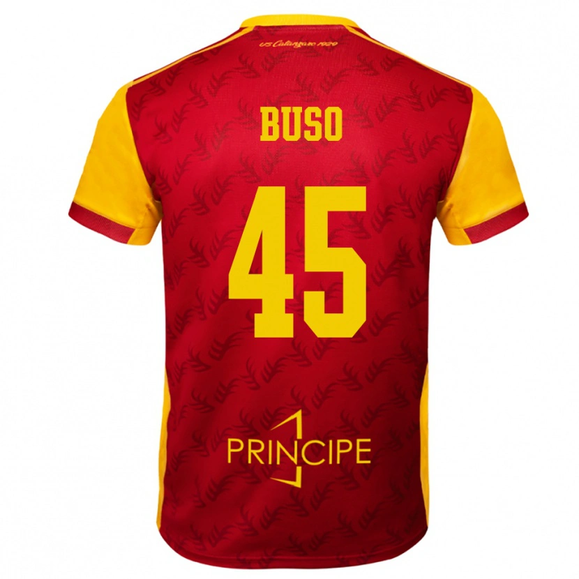 Danxen Criança Camisola Nicolò Buso #45 Amarelo Vermelho Principal 2025/26 Camisa Brasil