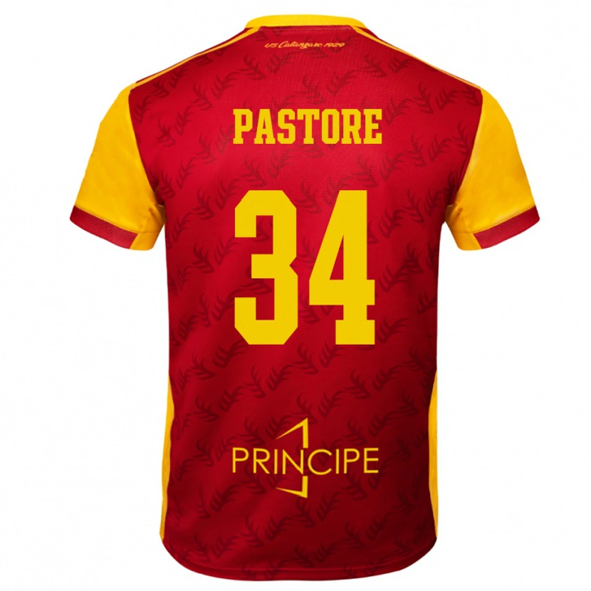 Danxen Criança Camisola Federico Pastore #34 Amarelo Vermelho Principal 2025/26 Camisa Brasil