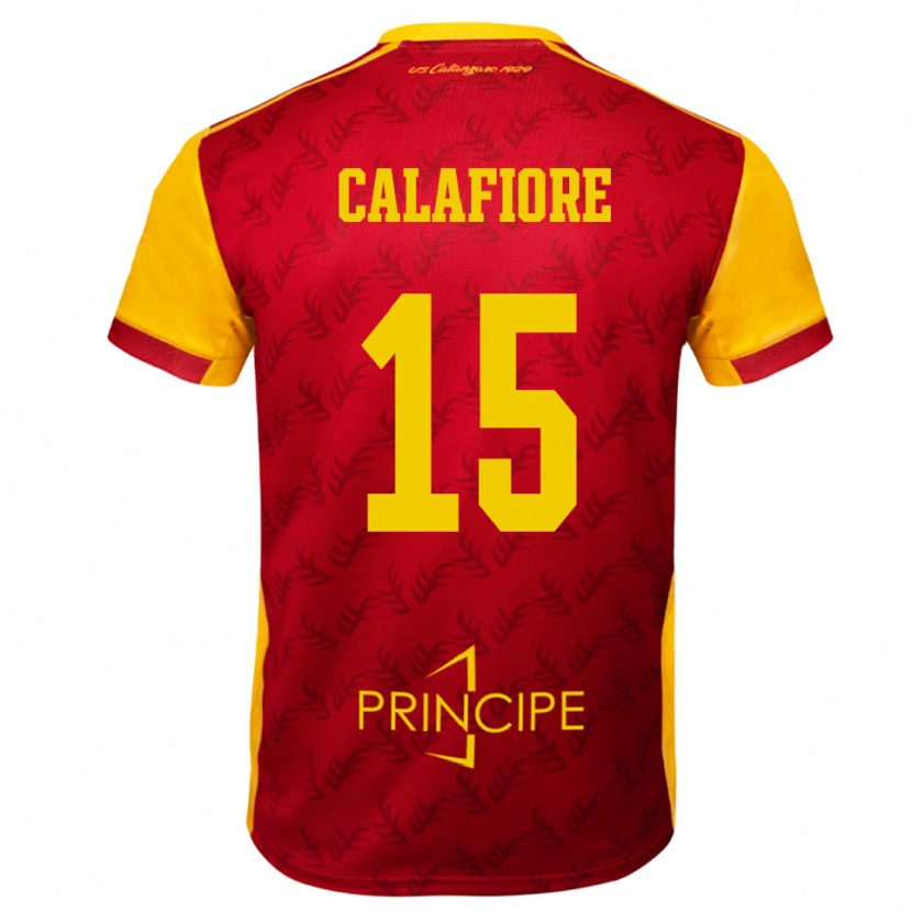 Danxen Criança Camisola Donato Calafiore #15 Amarelo Vermelho Principal 2025/26 Camisa Brasil