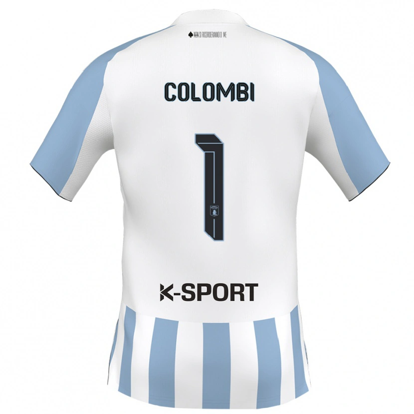 Danxen Criança Camisola Simone Colombi #1 Branco Azul Celeste Principal 2025/26 Camisa Brasil