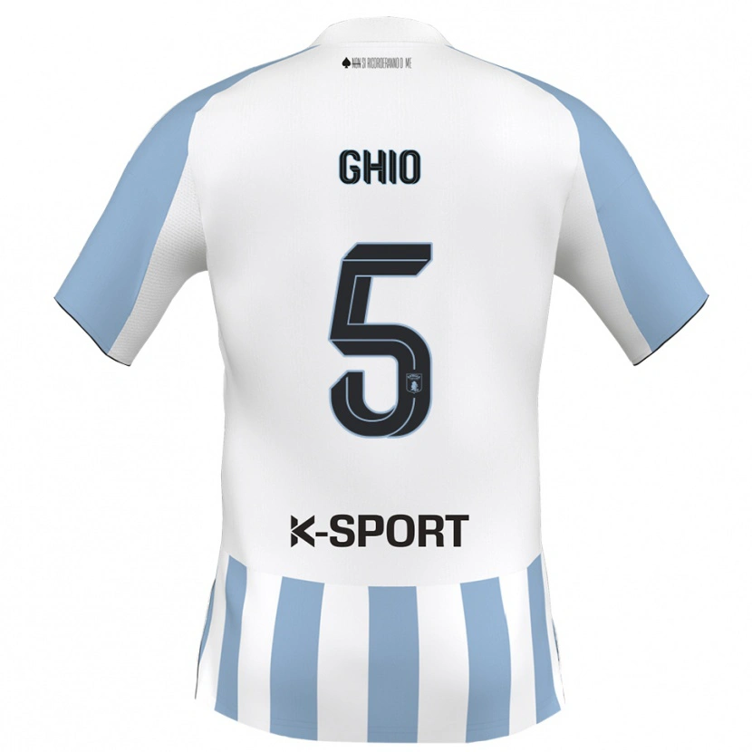 Danxen Criança Camisola Umberto Ghio #5 Branco Azul Celeste Principal 2025/26 Camisa Brasil