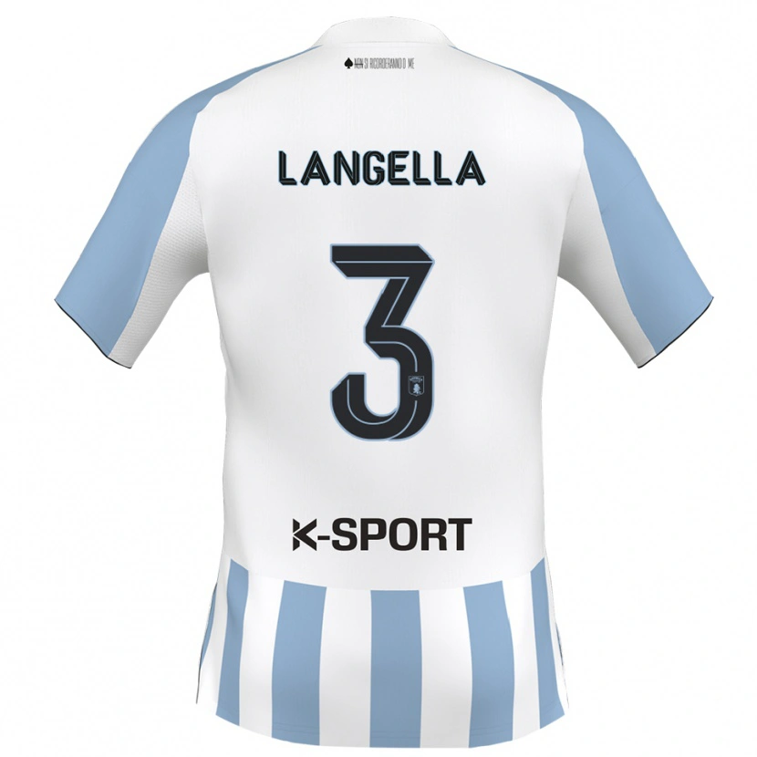 Danxen Criança Camisola Matteo Langella #3 Branco Azul Celeste Principal 2025/26 Camisa Brasil