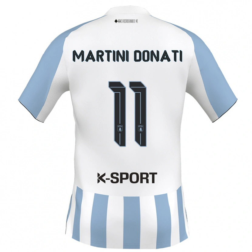 Danxen Criança Camisola Cesare Martini Donati #11 Branco Azul Celeste Principal 2025/26 Camisa Brasil