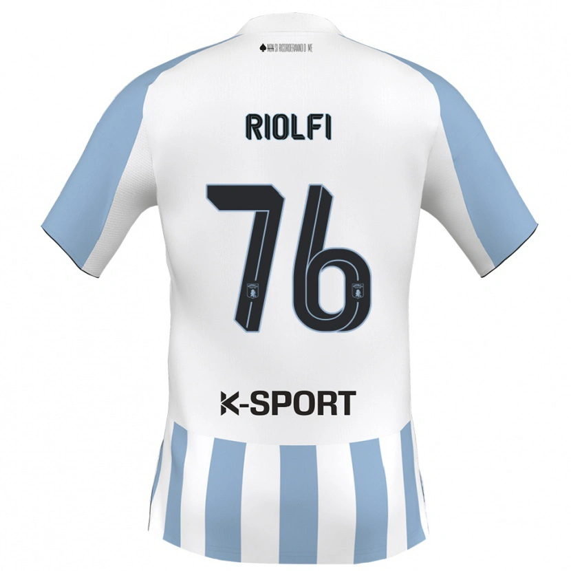 Danxen Criança Camisola Emanuele Riolfi #76 Branco Azul Celeste Principal 2025/26 Camisa Brasil
