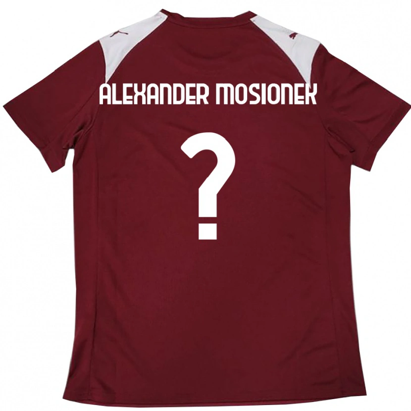 Danxen Criança Camisola Kamil Alexander Mosionek #0 Borgonha Branco Principal 2025/26 Camisa Brasil