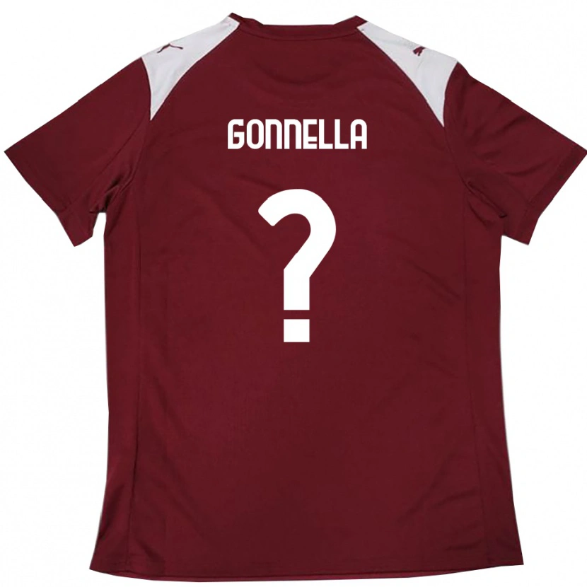 Danxen Criança Camisola Andrea Gonnella #0 Borgonha Branco Principal 2025/26 Camisa Brasil