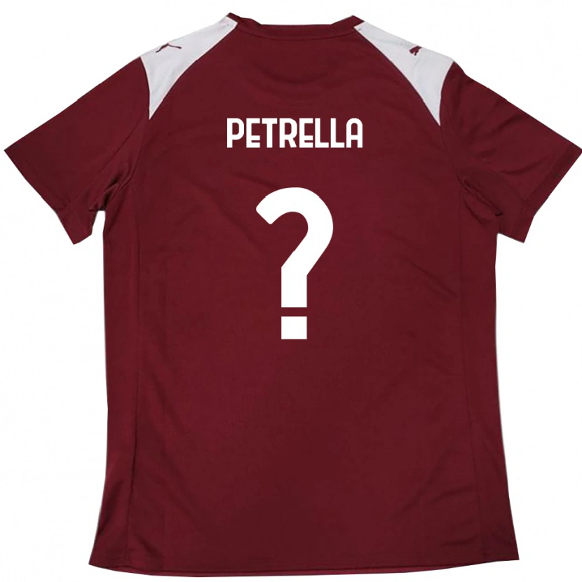 Danxen Criança Camisola Domenico Petrella #0 Borgonha Branco Principal 2025/26 Camisa Brasil