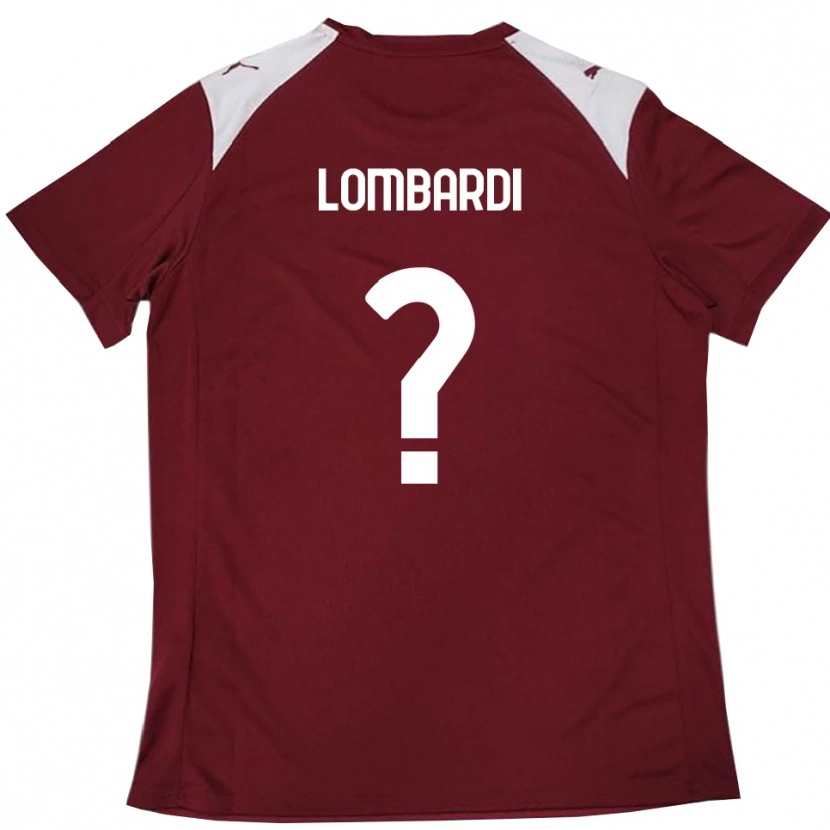 Danxen Criança Camisola Lorenzo Lombardi #0 Borgonha Branco Principal 2025/26 Camisa Brasil