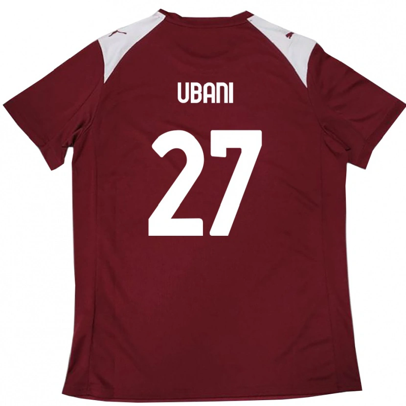 Danxen Criança Camisola Marlon Ubani #27 Borgonha Branco Principal 2025/26 Camisa Brasil