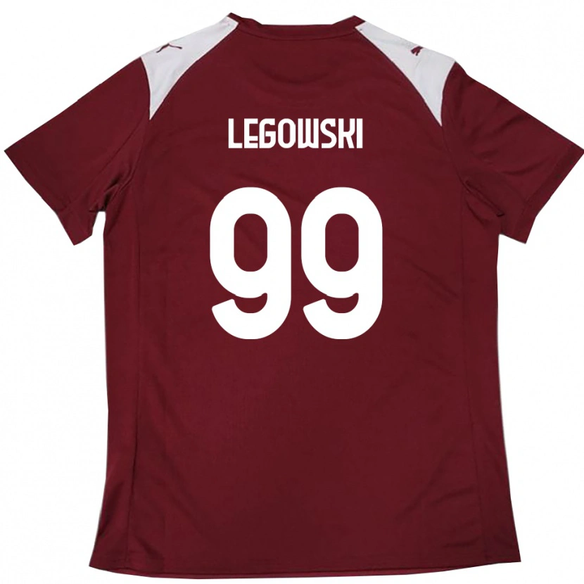 Danxen Criança Camisola Mateusz Legowski #99 Borgonha Branco Principal 2025/26 Camisa Brasil