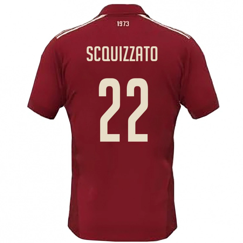 Danxen Criança Camisola Edoardo Scquizzato #22 Borgonha Branco Principal 2025/26 Camisa Brasil