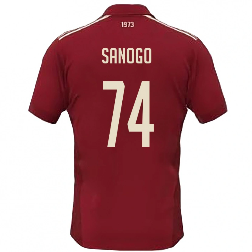 Danxen Criança Camisola Ahmed Sanogo #74 Borgonha Branco Principal 2025/26 Camisa Brasil