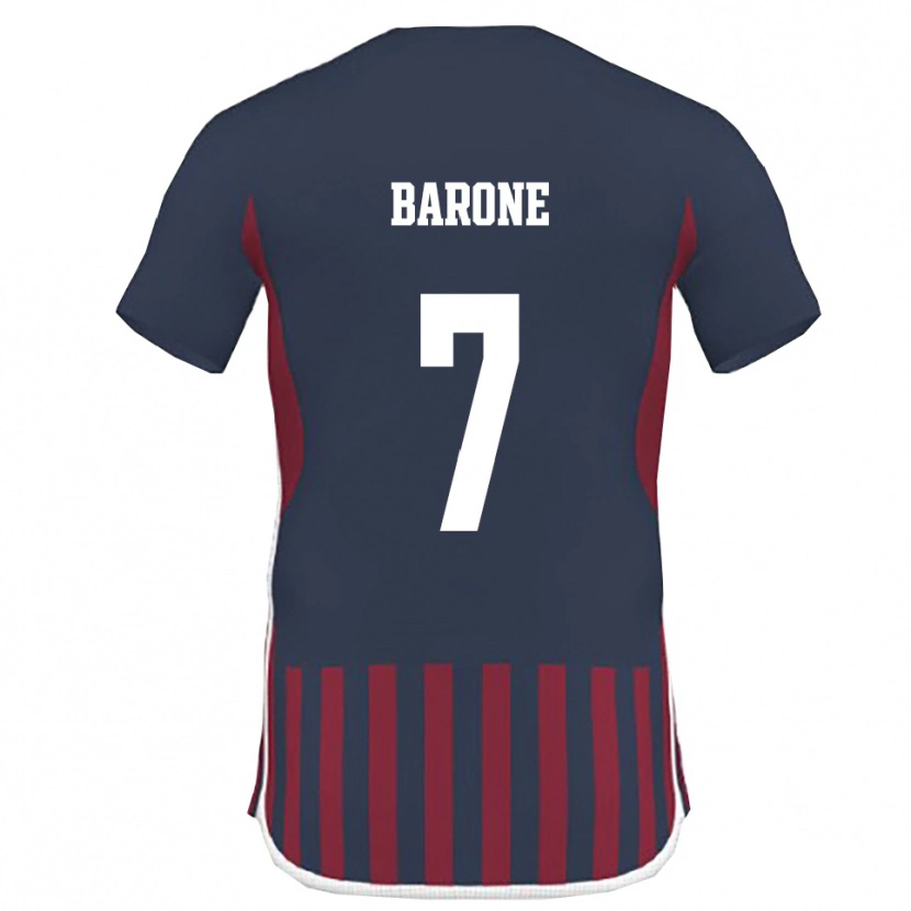 Danxen Criança Camisola Antonio Barone #7 Marinho Vermelho Principal 2025/26 Camisa Brasil