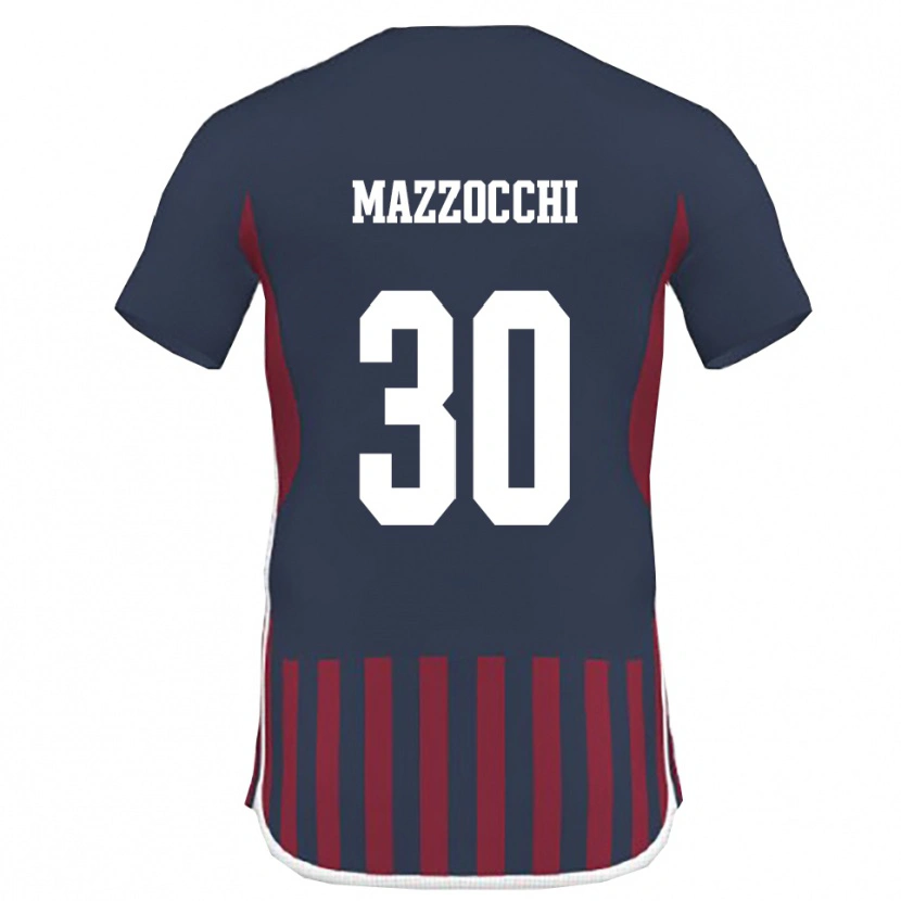 Danxen Criança Camisola Simone Mazzocchi #30 Marinho Vermelho Principal 2025/26 Camisa Brasil