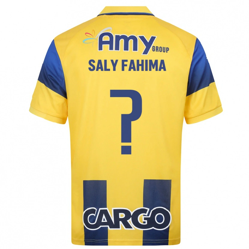 Danxen Criança Camisola Israel Saly Fahima #0 Amarelo Marinho Principal 2025/26 Camisa Brasil