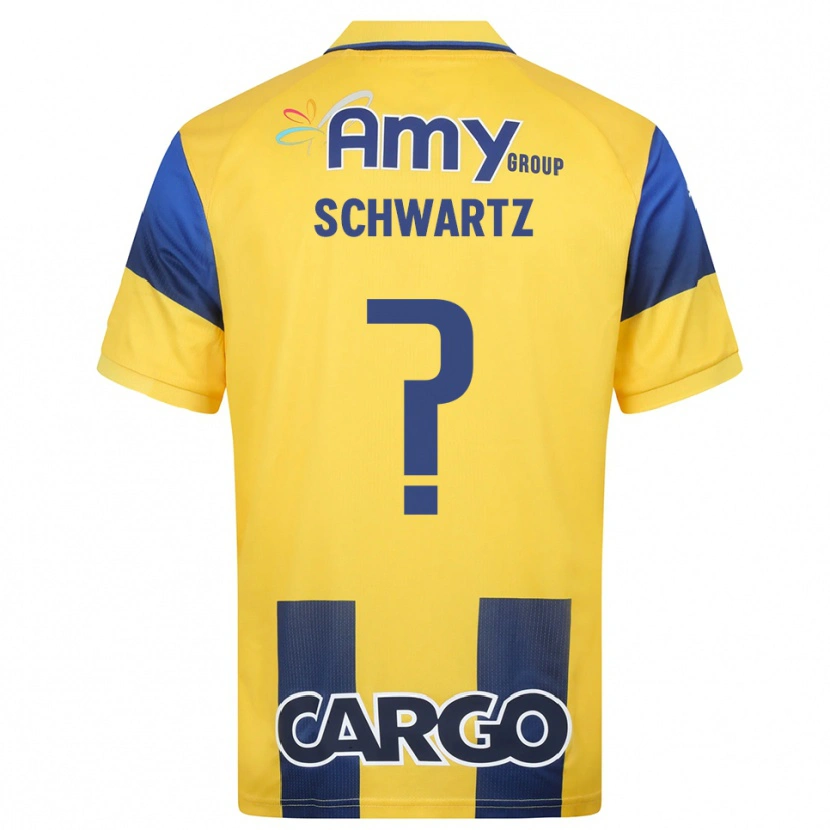 Danxen Criança Camisola Noam Schwartz #0 Amarelo Marinho Principal 2025/26 Camisa Brasil