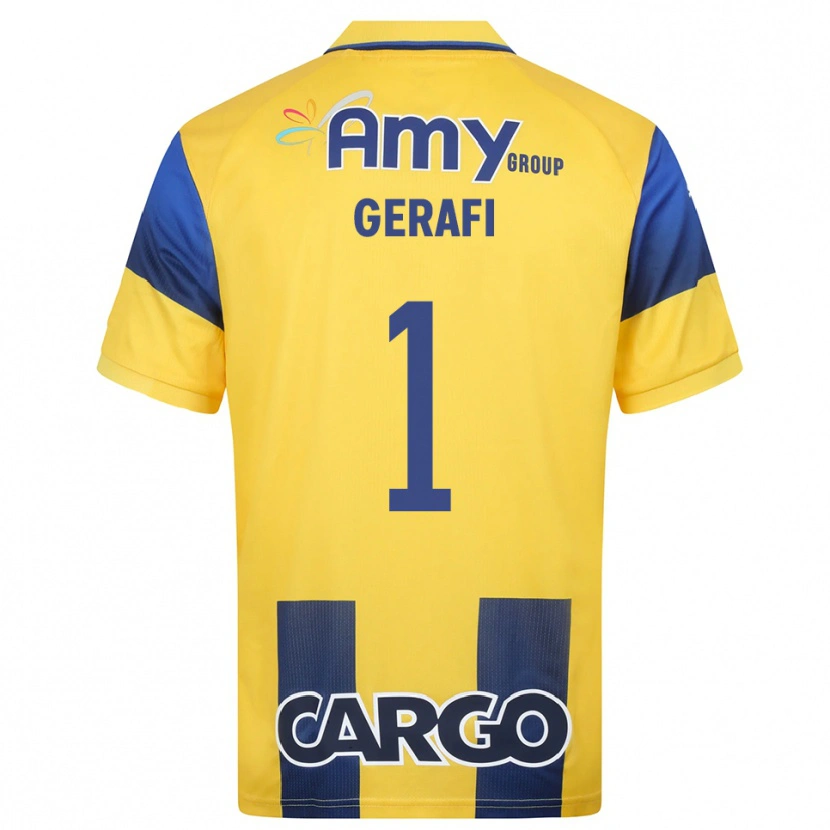 Danxen Criança Camisola Yoav Gerafi #1 Amarelo Marinho Principal 2025/26 Camisa Brasil