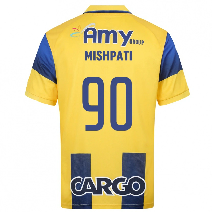 Danxen Criança Camisola Roi Mishpati #90 Amarelo Marinho Principal 2025/26 Camisa Brasil