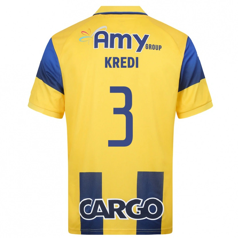 Danxen Criança Camisola Amit Kredi #3 Amarelo Marinho Principal 2025/26 Camisa Brasil