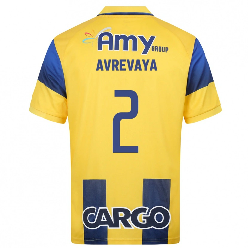 Danxen Criança Camisola Liroy Avrevaya #2 Amarelo Marinho Principal 2025/26 Camisa Brasil