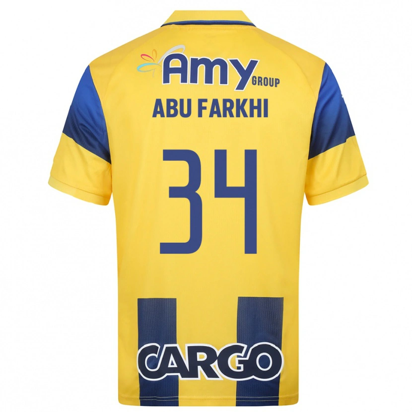 Danxen Criança Camisola Sayed Abu Farkhi #34 Amarelo Marinho Principal 2025/26 Camisa Brasil