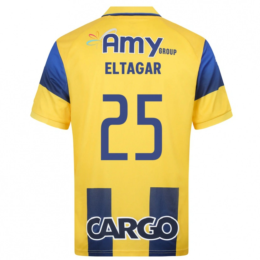 Danxen Criança Camisola Barak Eltagar #25 Amarelo Marinho Principal 2025/26 Camisa Brasil