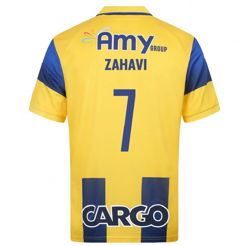 Danxen Criança Camisola Eran Zahavi #7 Amarelo Marinho Principal 2025/26 Camisa Brasil