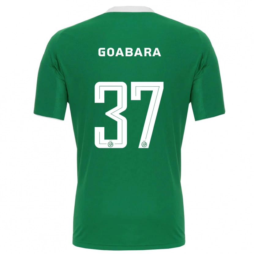 Danxen Criança Camisola Ibrahim Goabara #37 Verde Branco Principal 2025/26 Camisa Brasil