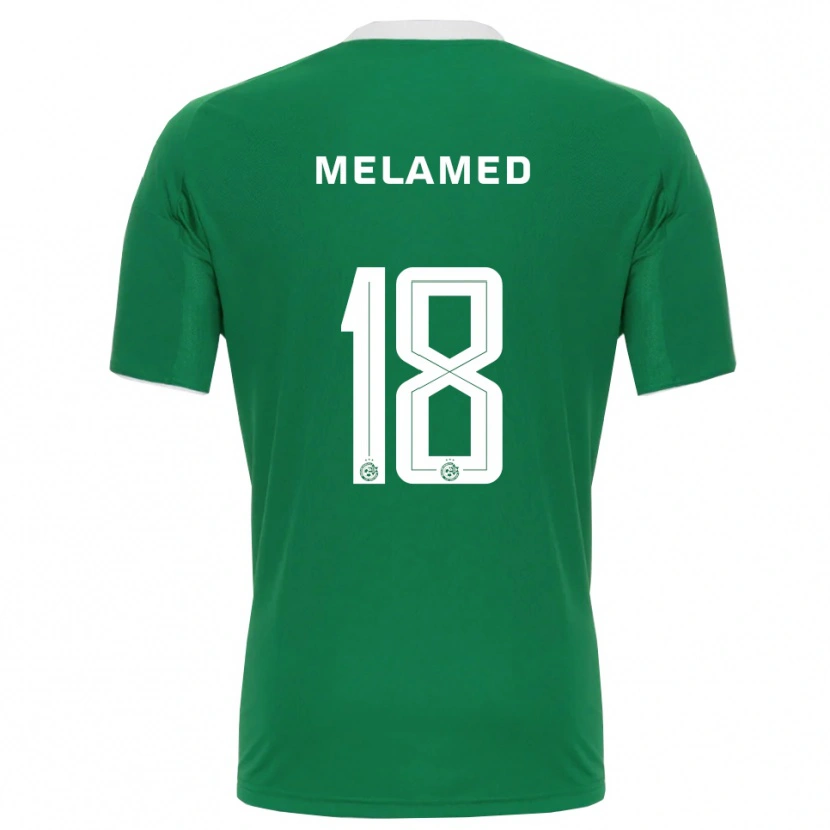 Danxen Criança Camisola Guy Melamed #18 Verde Branco Principal 2025/26 Camisa Brasil