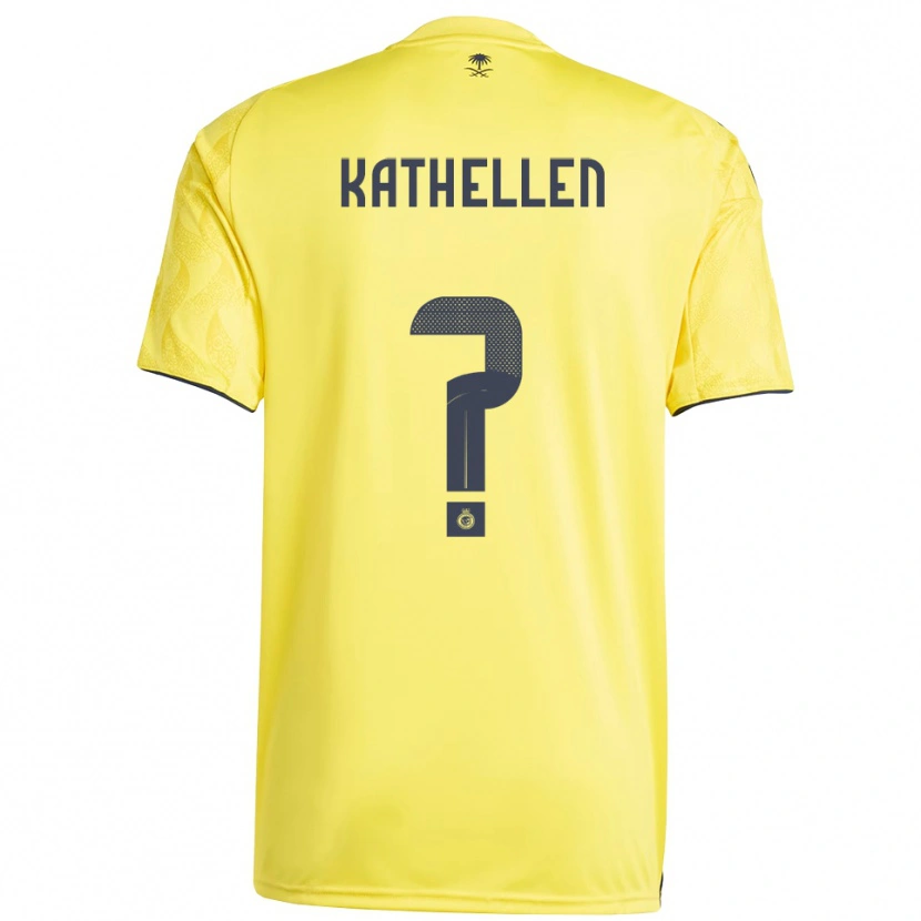 Danxen Criança Camisola Kathellen #0 Amarelo Preto Principal 2025/26 Camisa Brasil