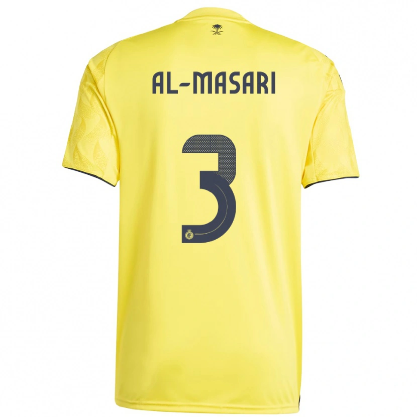 Danxen Criança Camisola Wade Al-Masari #3 Amarelo Preto Principal 2025/26 Camisa Brasil