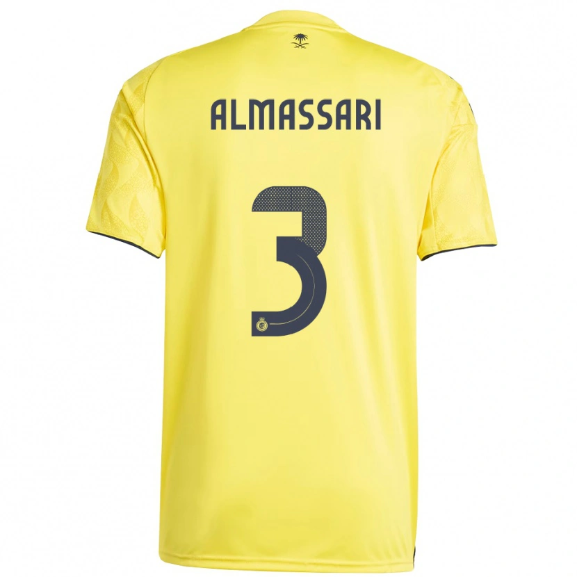 Danxen Criança Camisola Wadha Almassari #3 Amarelo Preto Principal 2025/26 Camisa Brasil