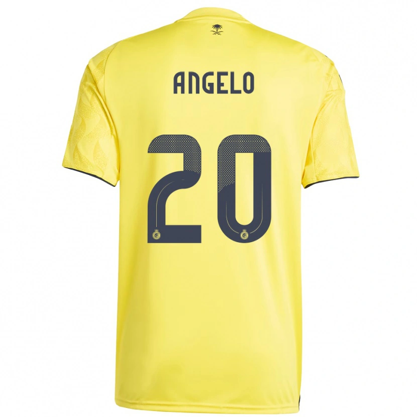 Danxen Criança Camisola Ângelo #20 Amarelo Preto Principal 2025/26 Camisa Brasil