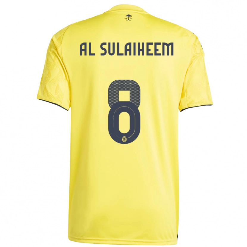 Danxen Criança Camisola Abdulmajeed Al-Sulayhim #8 Amarelo Preto Principal 2025/26 Camisa Brasil